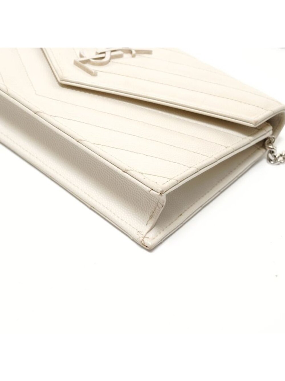 Saint Laurent Yves Shoulder Bag Cassandra Silver - Picture 6 of 10
